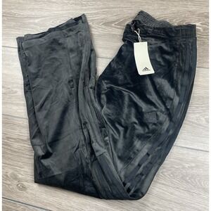 Adidas Women's Tiro-3 Velour Stretch Sweatpants Black Size 4X 30" Waist